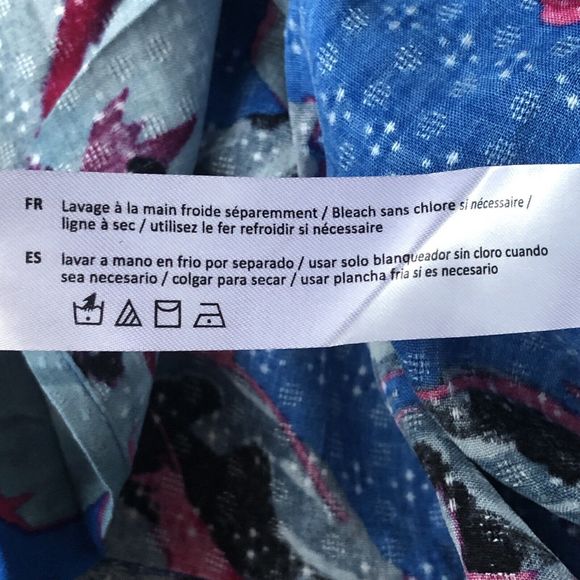 Band of the Free Lapis Blue Slate Soria Tropical Floral Mini Dress NWT Small - Picture 10 of 13